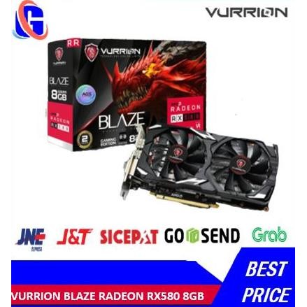 VURRION BLAZE RADEON RX580 8GB RX 580 8G RX-580 8GB AMD RADEON