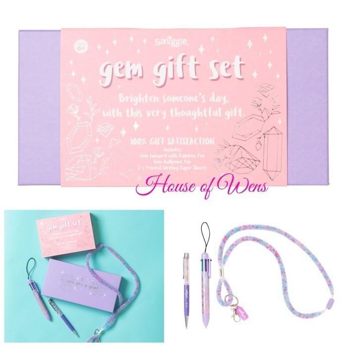 

Smiggle Gem Gift Set With Box Original - Paket Alat Tulis Lanyard