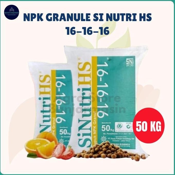 

Terlaris Npk 16 16 16 Si Nutri Hs Kemasan 50Kg