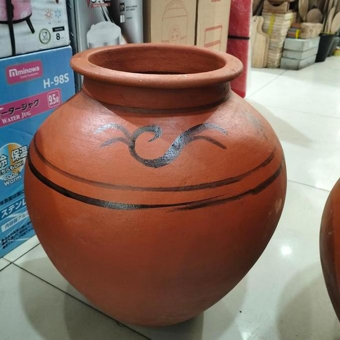 TERBARU - GENTONG TANAH LIAT BESAR / GENTONG BERAS / GENTONG AIR 15 LITER