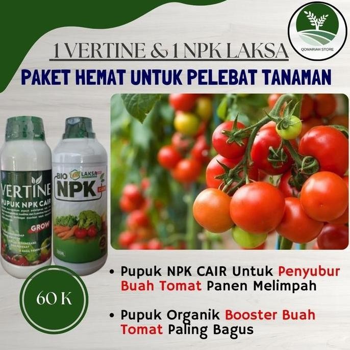 

Terlaris Cod Murah Vertine+Npk Laksa 500Ml Pupuk Pelebur Buah Tomat Terbaik