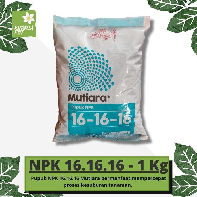 

Terlaris Pupuk Npk Mutiara 16-16-16 Kemasan 1 Kg Nutrisi Tanaman