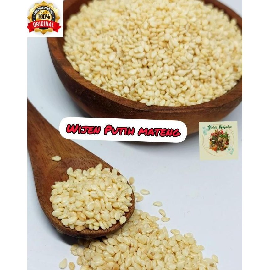 

Terlaris Wijen Putih Sangrai / Wijen Mateng / White Sesame Seeds Roasted 100Gr
