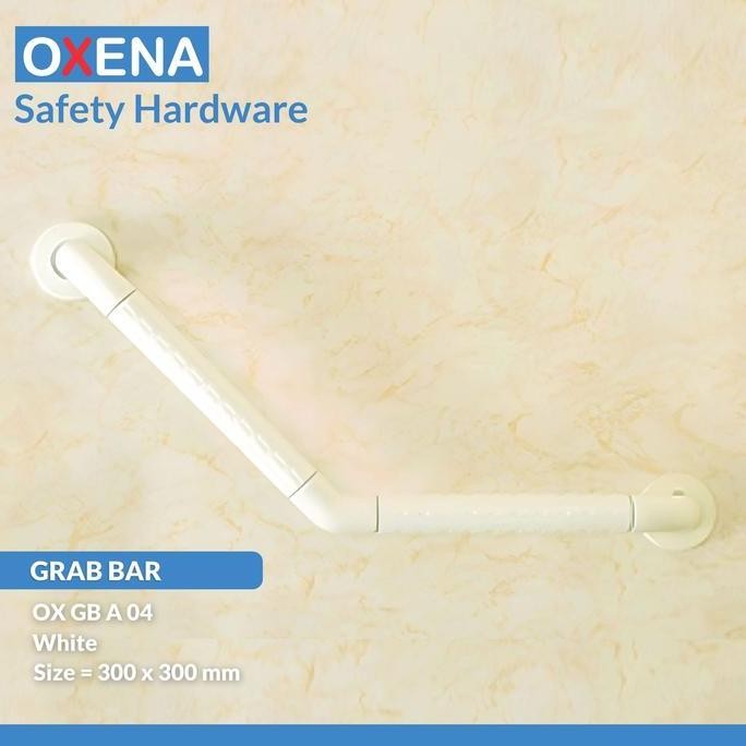 BEBAS ONGKIR - Pegangan Safety Toilet OXENA GRAB BAR 135 Derajat - OX GB A 04