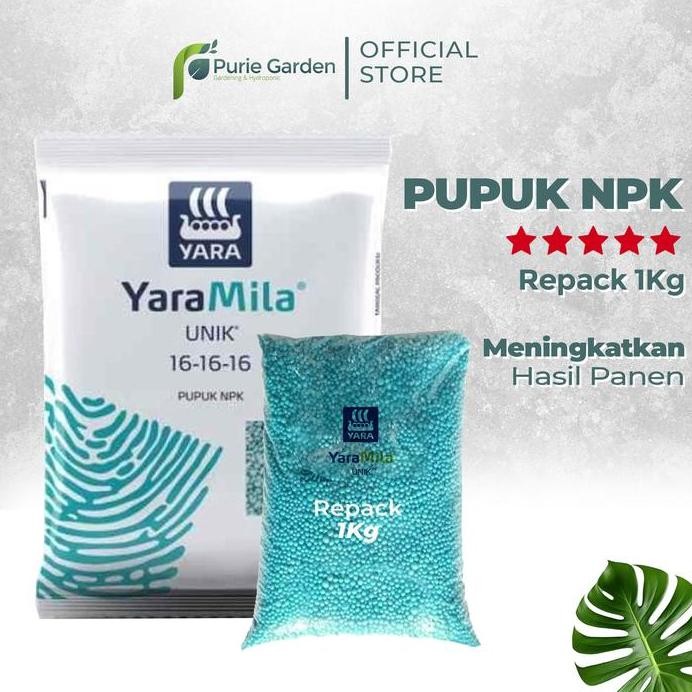 

Terlaris Pupuk Npk 16 16 16 Yara Mila Unik Repack 1Kg Purie Garden