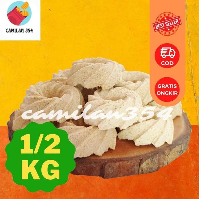 Terlaris [500Gram] Kue Satu Kacang Hijau Manis - 1/2Kg / Kue Satru Kacang Ijo Lembut Renyah / Snack 