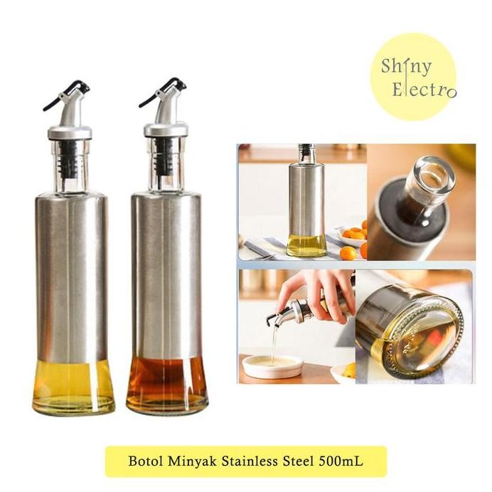 

Terlaris Botol Minyak Olive Oil Kecap Asin Wijen Saos Bumbu 500Ml Stainless Ori