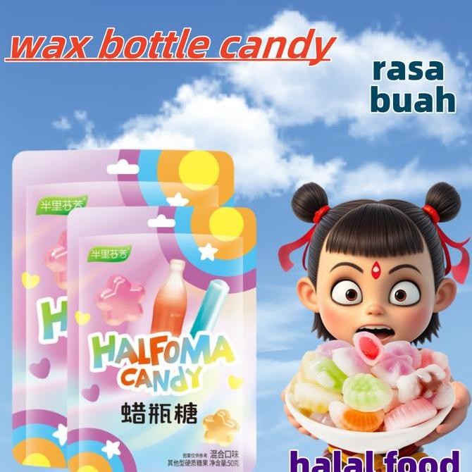 

Produk Baru!! HALFOMA Wax Candy botol lilin wax bottle candie Camilan internet populer pada tahun2025 gaya halal saat Anda menggigitnya selainya akan pecah berisi selai menghadirkan pengalaman yang menghilangkan stres Food Snack Cemilan Makanan Fruity