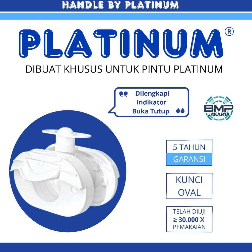 ND Kunci Selot Bulat Oval Handle Selop PVC otomatis grandel/ Part Pintu PVC Kamar Mandi/HandlePintu