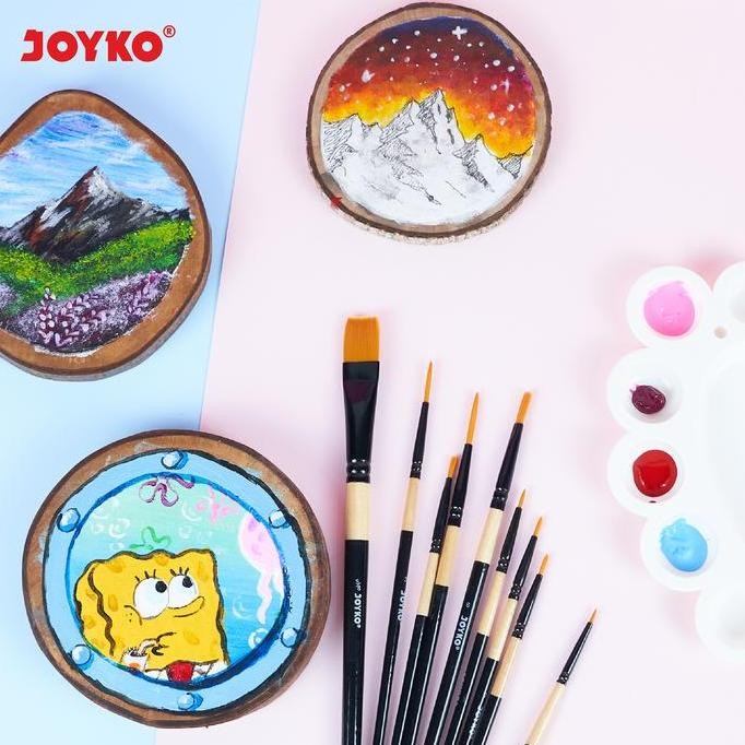 

Joyko Brush Set Acrylic / Kuas Lukis Cat Akrilik Air Poster Br-9 Original