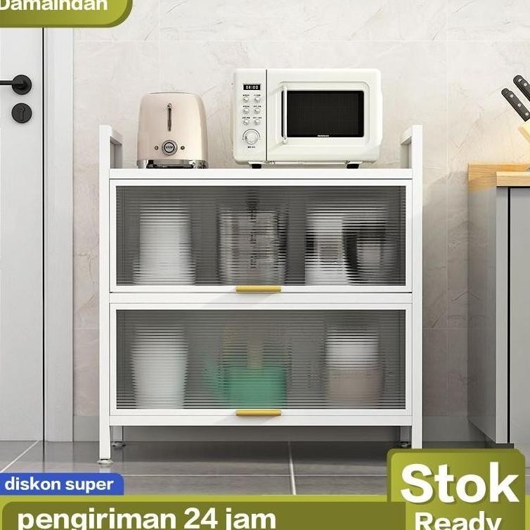 Rak Piring Tertutup Lemari Dapur Lemari Rak Piring Aluminium Rak Dapur Serbaguna Rak Kabinet Rak Pen
