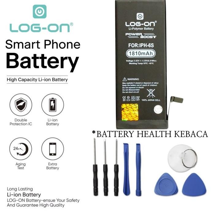 log on baterai for iphone 6s power boost batre battery ori -