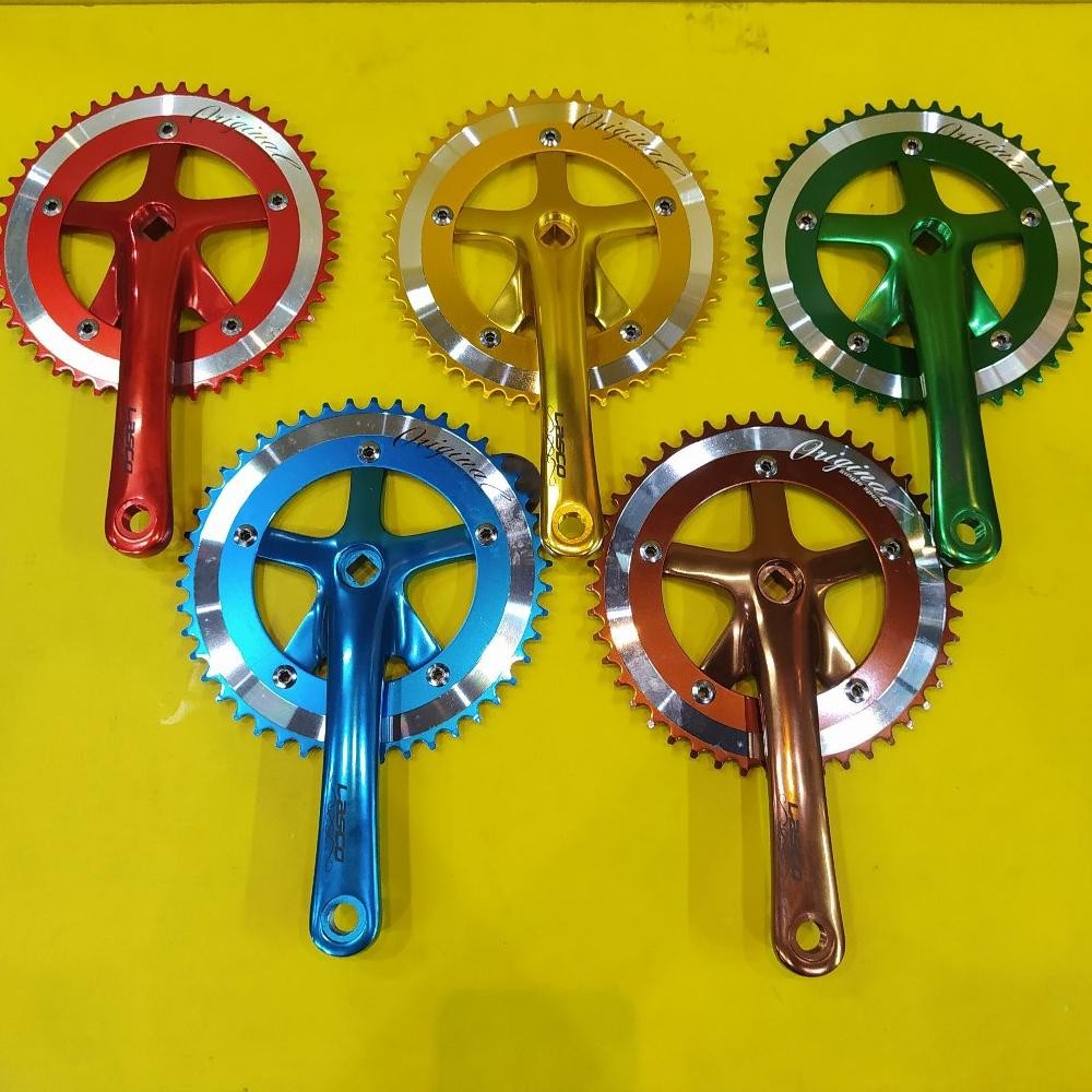 Crank Lasco 46T Original Crank SIngle Speed Cocok Untuk Fixie Seli AST
