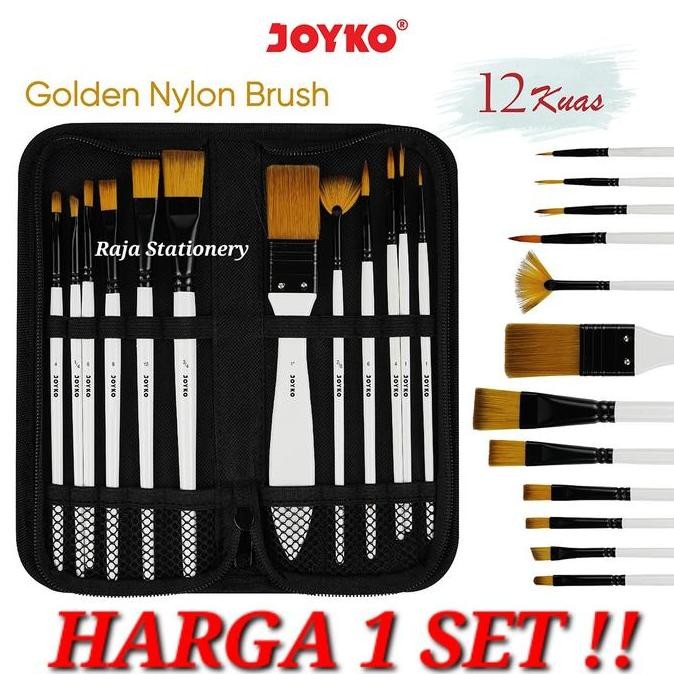 

Joyko Art Brush Set / Set Kuas Lukis Cat Acrylic Car Air Poster Watercolour Brs-18 Original