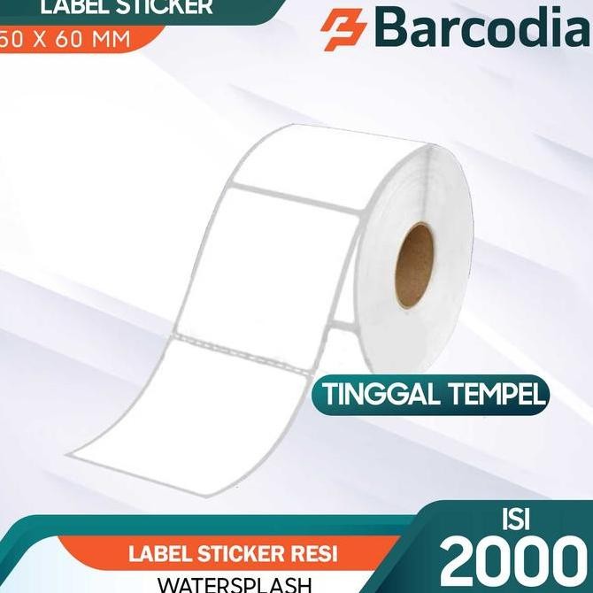

new label thermal 50x60 isi 2000pcs stiker bare 50x60mm