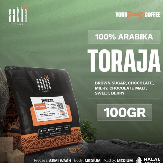 

KOPI ARABIKA TORAJA SULAWESI ARABICA COFFEE BEANS 100 GRAM BIJI BUBUK TERMURAH