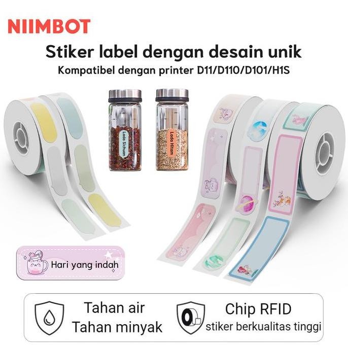 

new niimbot d110_m d11_h d101 stiker hidup dan belajar label termal tahan air
