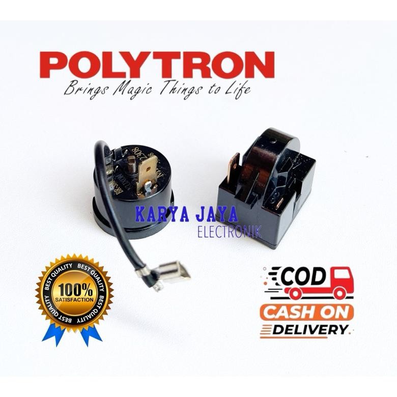HJK Relay Ptc + Overload Bulat Kulkas Polytron 1 Pintu / Overload kulkas polytron