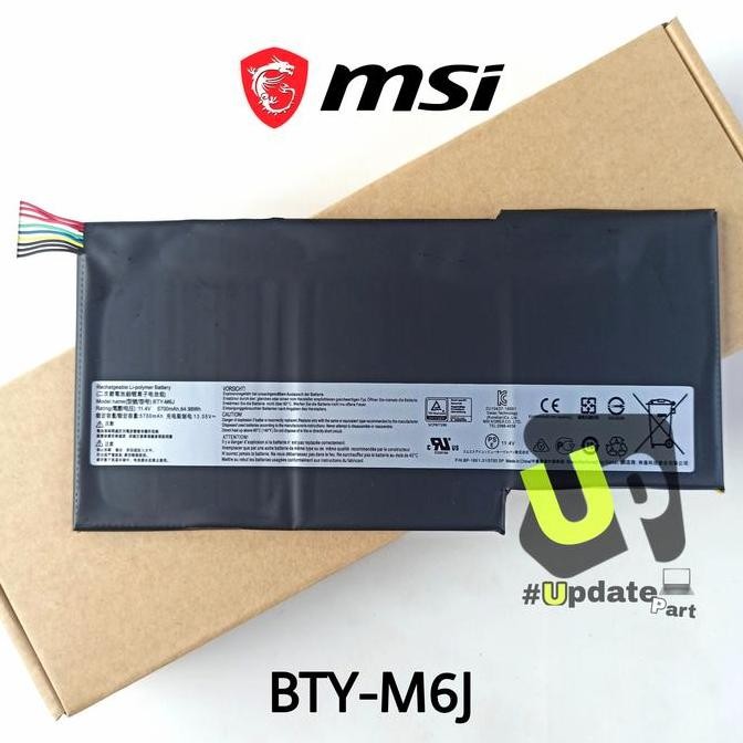 Battery Bty-M6J Msi Stealth Pro Gs63 Gs63Vr Gs73 Gs73Vr Ws63 Ms63 6Rf Premium Produk