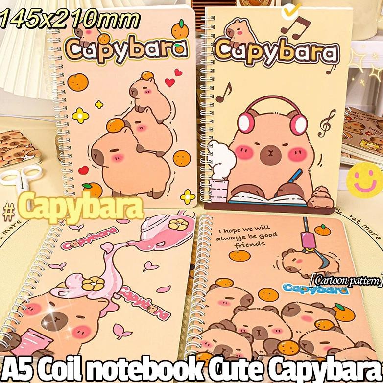 

Capybara A5 Spiral Notebook Cute Planner Daily Notes Coil Notebooks Small Notepad For Kid Student Diary School Learning Supplies