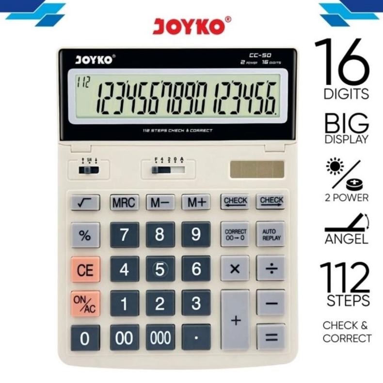 

Fg-80 Hj-77 Joyko Cc-50 Check & Correct Kalkulator Mirip Spt . Sdc-8780 Original