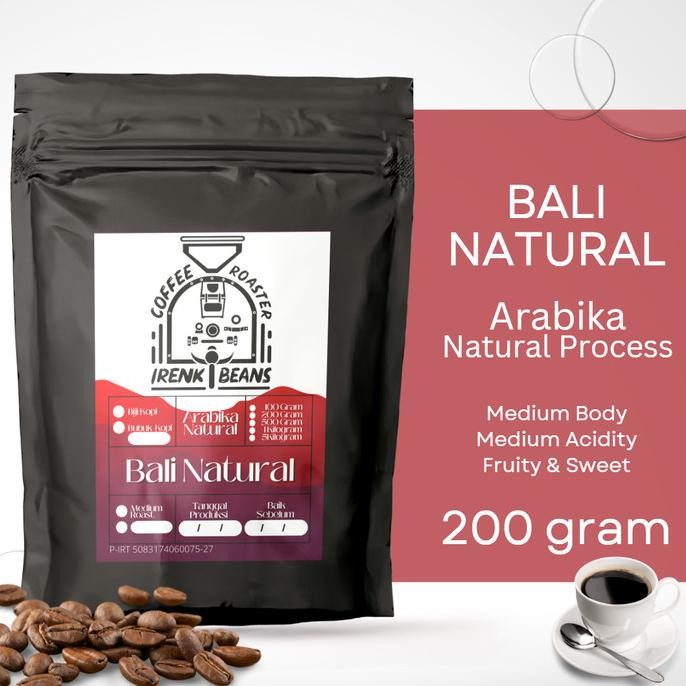 

Kopi Arabica Bali Natural 200g Biji Bubuk