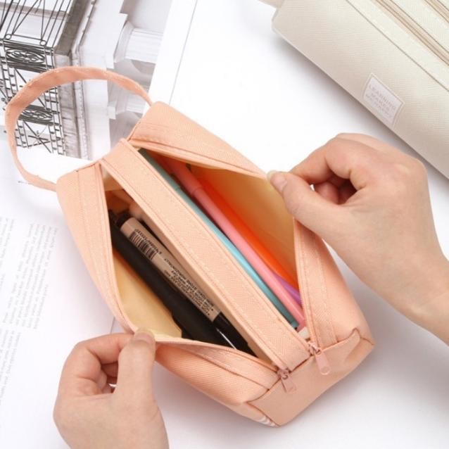 

Qig-1722 Kotak Pensil Dan Stationery Dual Zipper Dompet Pensil Tempat Alat Tulis Perlengkapan Sekolah