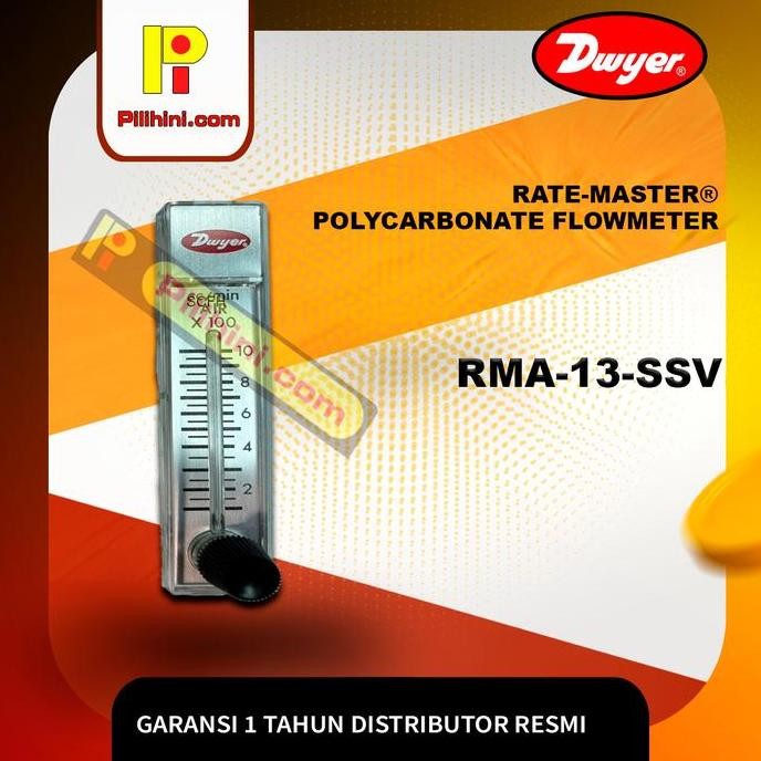 Dwyer RMA-13-SSV Rate-Master Polycarbonate Flowmeter