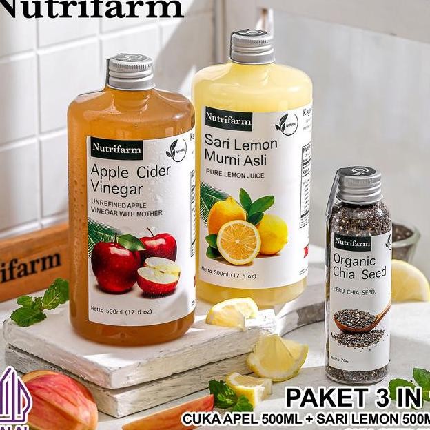 

Nutrifarm Paet Cua Apel Ml Ari Lemon Ml Dan Chia Eed 70G