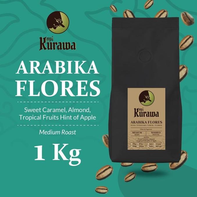 

Kopi Arabika Flores Bajawa Arabica Coffee Roasted Beans Biji Bubuk 1Kg