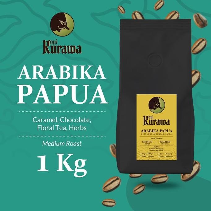 

Kopi Arabika Papua Wamena Arabica Coffee Roasted Beans Biji Bubuk 1 Kg