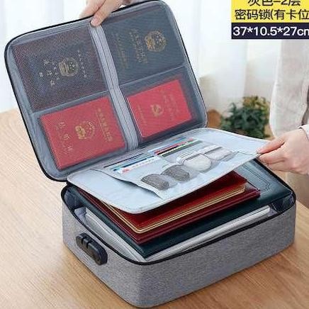 Koper Tas Dokumen Gembok Kunci Anti Air Document Organizer Penyimpanan td