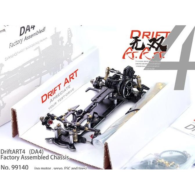BEBAS ONGKIR - 99140 DriftART4 Factory Assembled Chassis Mini RWD Drift Chassis Compatible with 1-24
