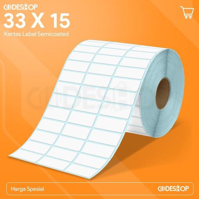 

new stiker label zebra gk 420 t - zebra gk420t |bare 33 x 15 kk 3 line