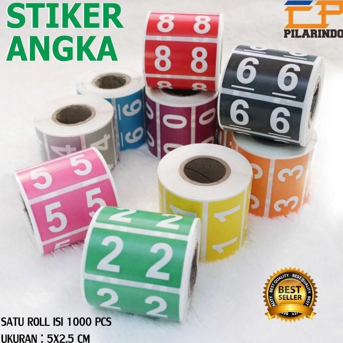 

new stiker angka rekam medis / label angka 0-9 isi -+1000 pcs