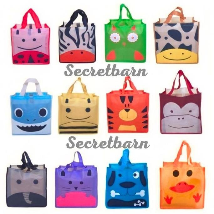 

12 BIJI OSLO GOODIE BAG ULTAH ANAK TAS BIRTHDAY SPUNBOND ULANG TAHUN SOUVENIR BINGKISAN KAIN TERMURAH