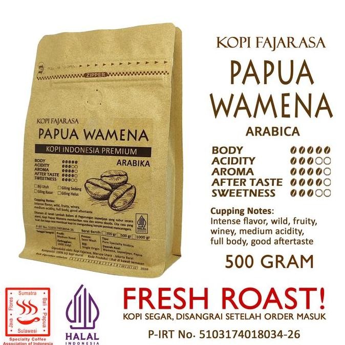 

KOPI FAJARASA PAPUA WAMENA BIJI KOPI ARABICA 500 GRAM TERMURAH