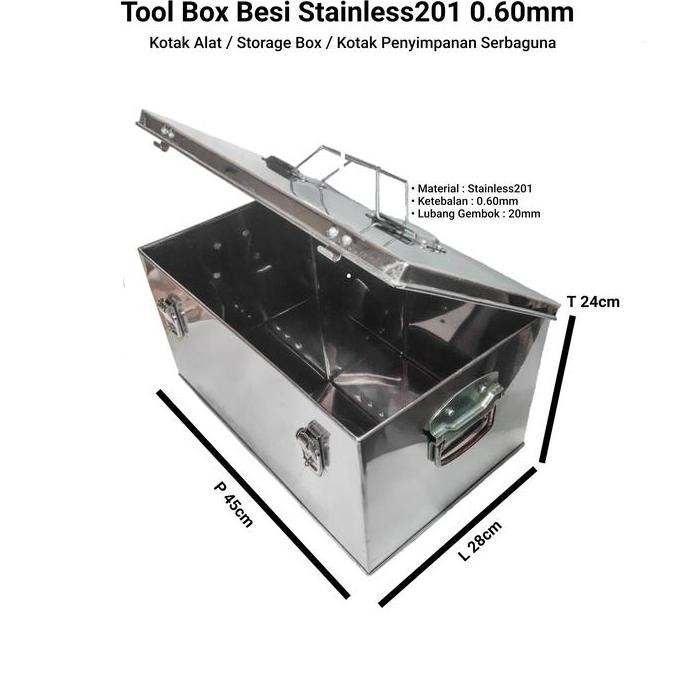 Tool Box Besar / Storage Box Besi / Kotak Penyimpanan Multifungsi