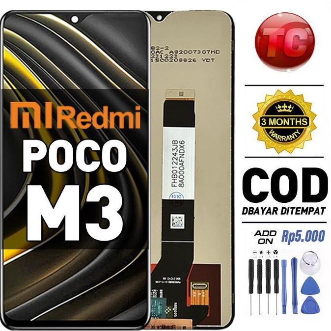 Original Lcd Redmi POCO M3 fullset ori asli Layar hp touchscreen Sentuh Versi Tinggi COD