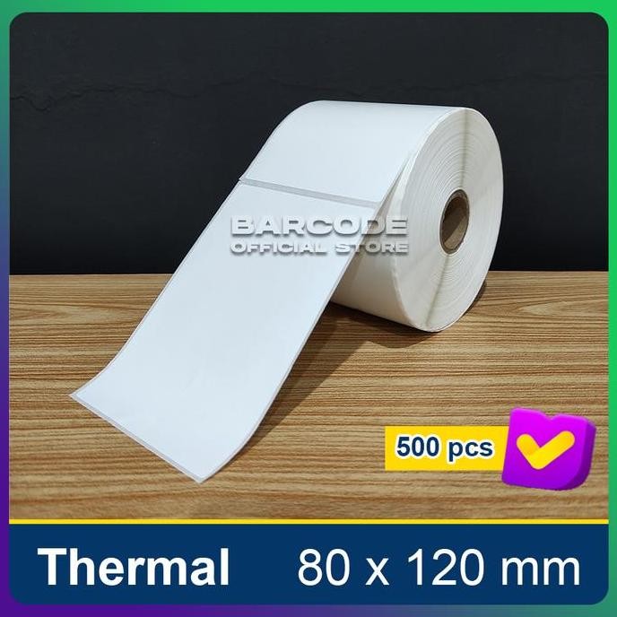 

new label bare direct thermal 80x120mm stiker label thermal isi 500 pcs