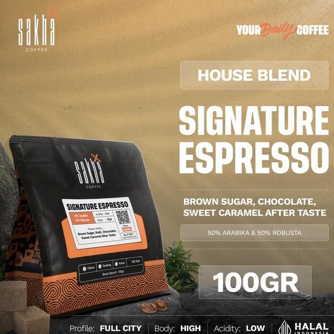 

KOPI ESPRESSO BLEND SIGNATURE COFFEE ROAST BEANS 100G COFFE BIJI BUBUK TERMURAH