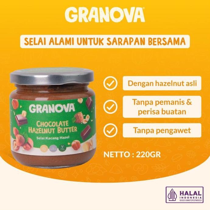 

Produk Baru!! Granova - Selai Hazelnut Coklat 220gr / Choco Hazelnut Butter (Vegan)