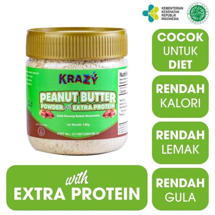 

Produk Baru!! Krazy Selai Kacang Tanpa Gula 140g | Bubuk Peanut Butter Protein Diet Healthy Food Sarapan Sehat