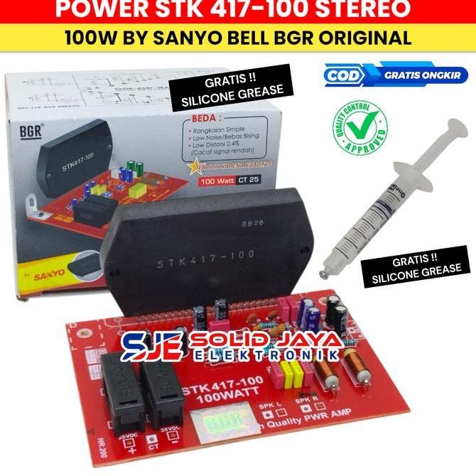 TERLARIS - KIT POWER STK 417-100 100W STEREO BY SANYO ORIGINAL TR TRANSISTOR POWER AMPLIFIER POWER S
