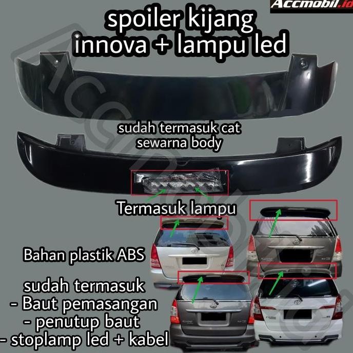 spoiler kijang innova plastic dengan lampu