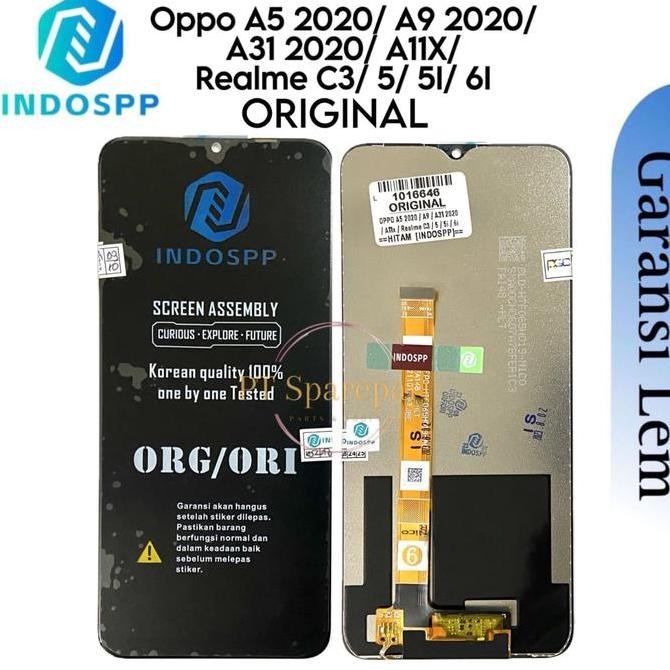 TERMURAH - LCD Touchscreen Fullset Oppo A5 / A9 / A31 2020 / REALME C3/ 5 UNIV