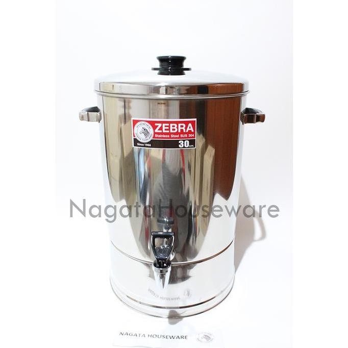 Dispenser Tempat air minum Stainless Steel Cooler Zebra 114030 galon