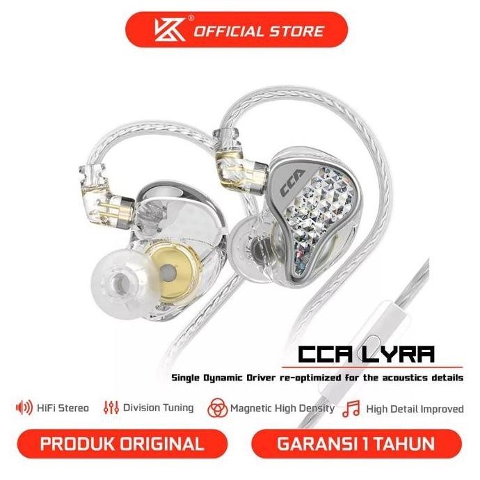BEBAS ONGKIR - [KZ Official Store] CCA LYRA with Mic In Ear Monitor Earphone