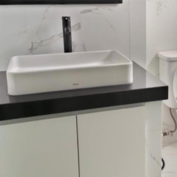 Tersedia Wastafel meja TOTO ORI lw 952 j paket lengkap /Washtafel lw952 putih komplit set Kran