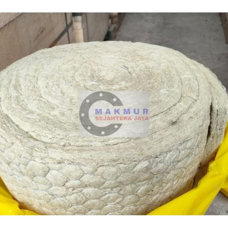 ROCKWOOL BLANKET INSULASTION PEREDAM PANAS ADA KAWAT (GULUNGAN)